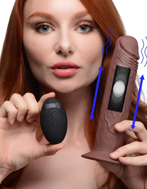 dildo flexibility manuals-7X Remote Control Vibrating and Thumping Dildo - Dark