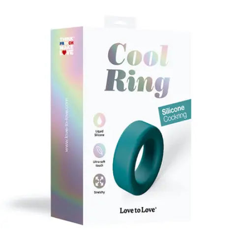 cock ring care tips solutions-Love to Love Cool Ring Silicone Cockring Petrol Blue