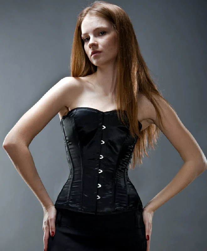 Corset for men’s fashion-Overbust satin corset with classic busk. Gothic Victorian, steampunk affordable corset