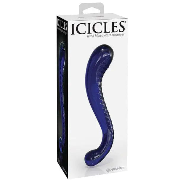 dildo texture innovations-Icicles Hand Blown Glass G-spot Dildo - Pink