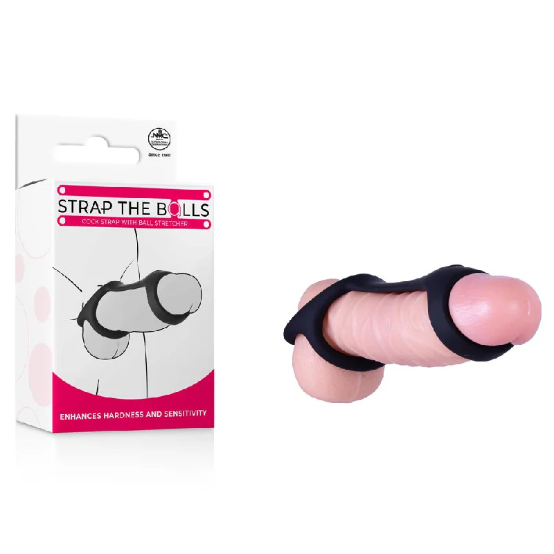 cock ring cleaning hacks reviews-Strap The Balls - Black Cock Strap with Ball Stretcher