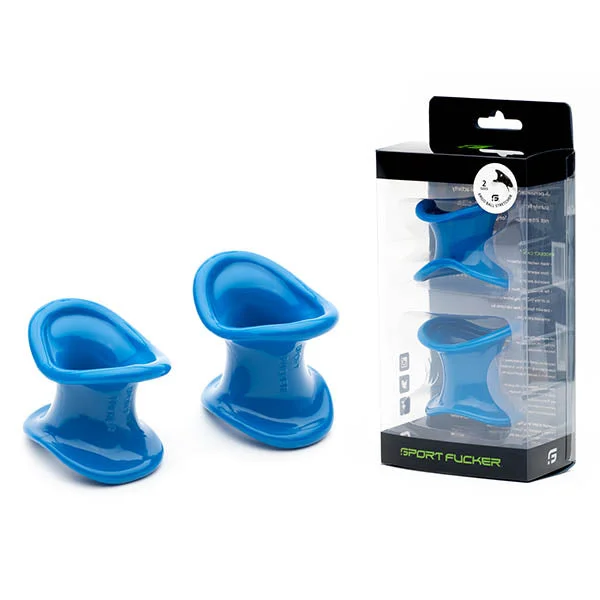 cock ring safety concerns-Sport Fucker Ergonomic Ball Stretcher Kit - Blue