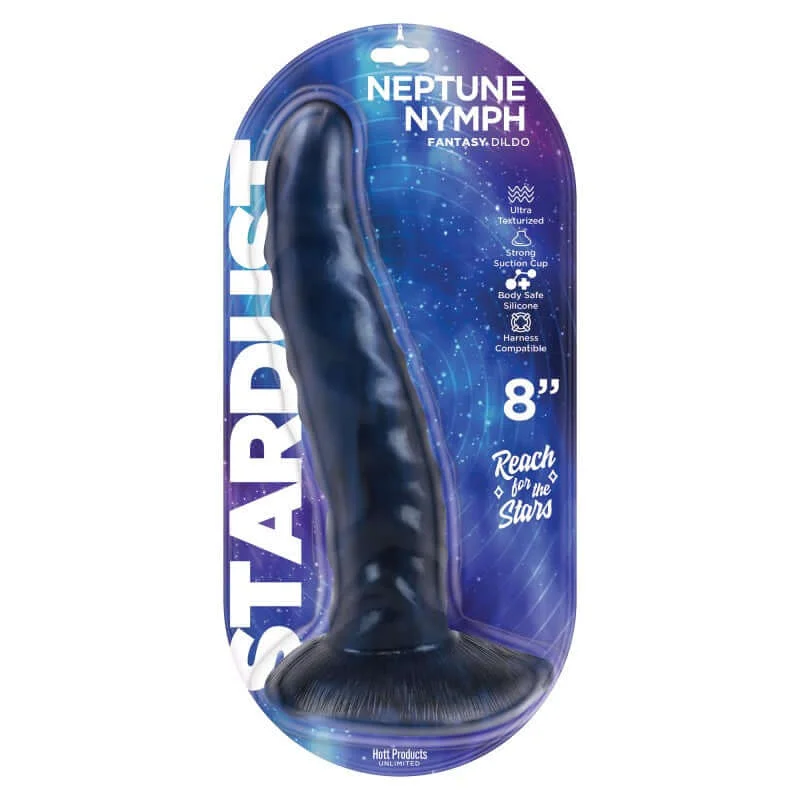 dildo trendy resources-Stardust Neptune Nymph Silicone Fantasy Dildo – 8-Inch Purple Pleasure