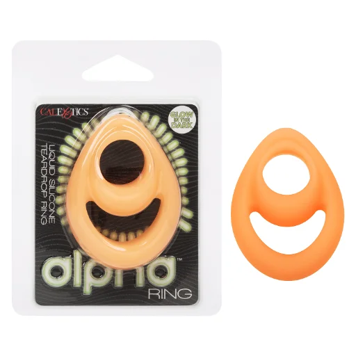 cock ring power tips reviews-Alpha Glow-In-The-Dark Liquid Silicone Teardrop Rin