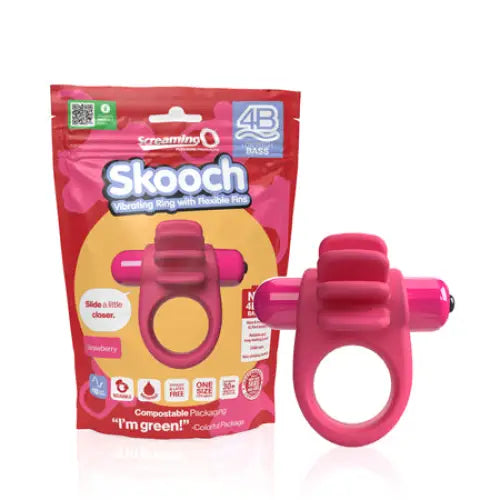 silicone cock ring reviews-Screaming O 4B Skooch Strawberry