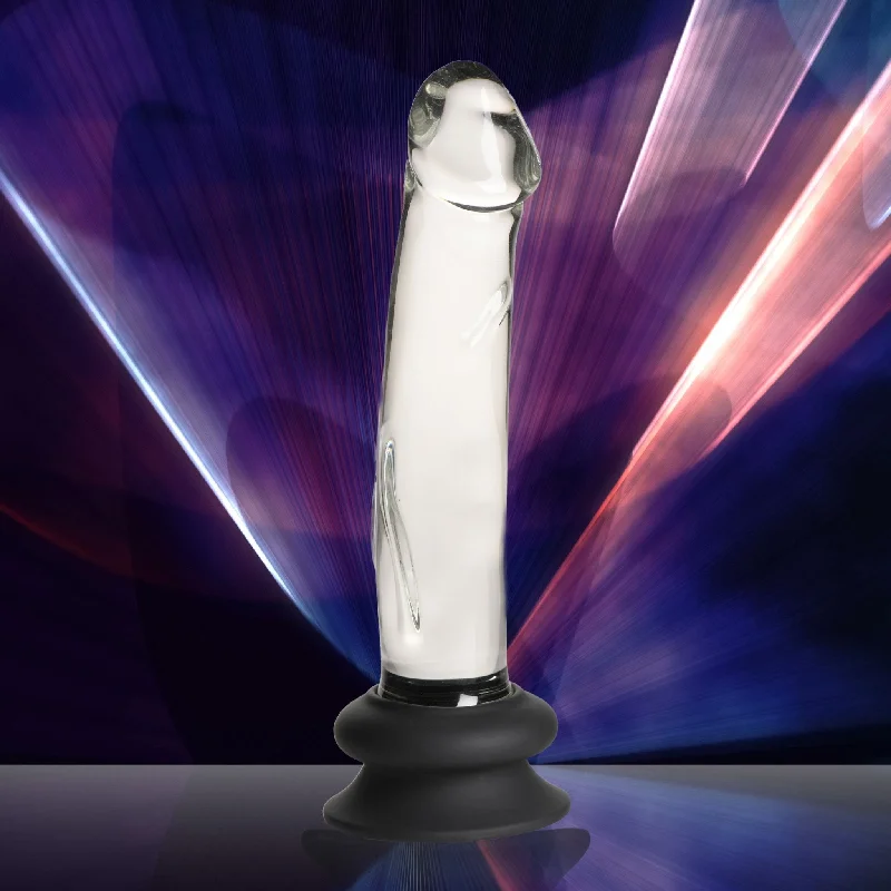 dildo shape testimonials-Glass Dildo with Silicone Base - 7.6 Inch