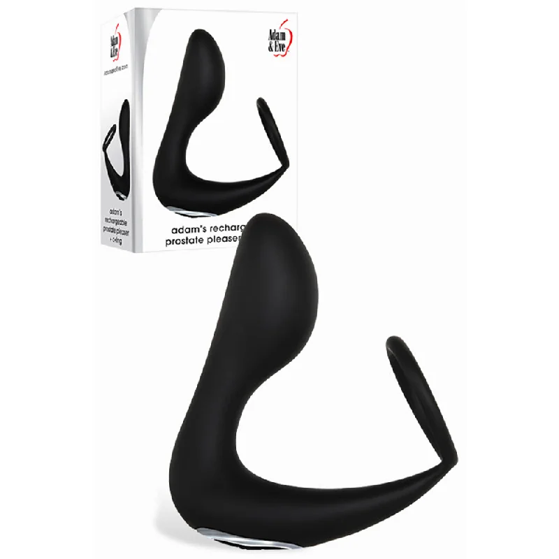 anal toys with smooth edges-Adam & Eve Adam's Rechargeable Prostate Pleaser & C-Ring