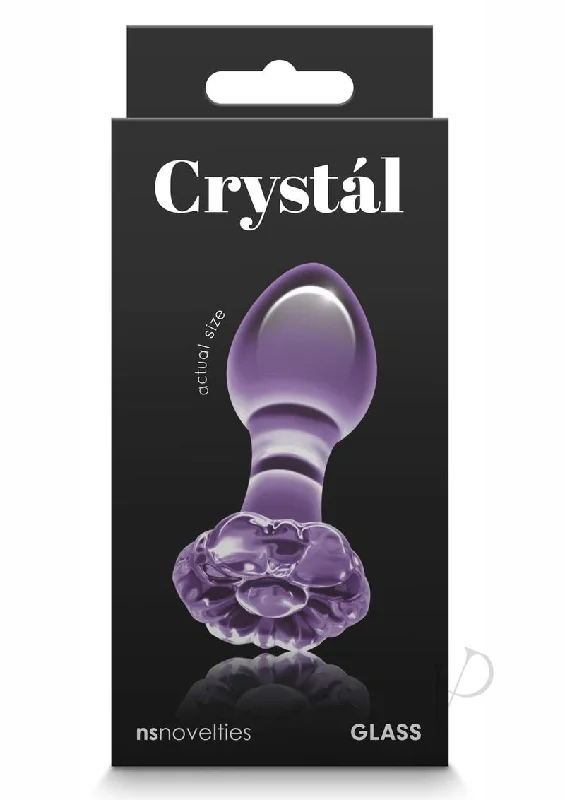 anal toys with sturdy build-Crystal Flower Purple