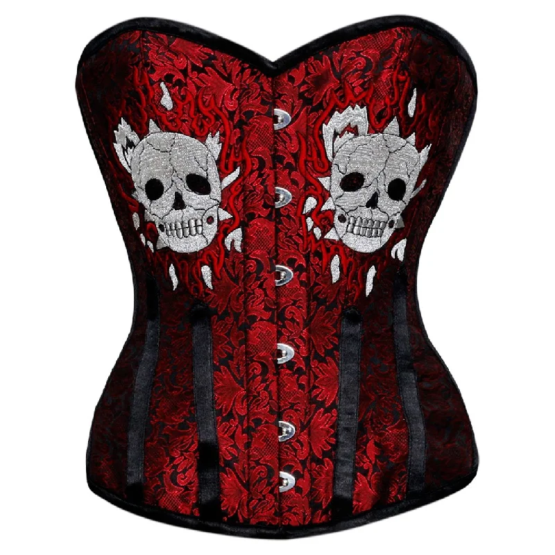 Corset for everyday wear-Fabienne Gothic Authentic Steel Boned Overbust Corset