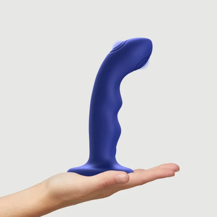 dildo unboxing testimonials-Strap On Me - Tapping Dildo Blue