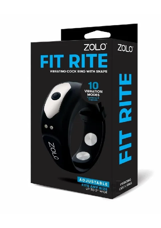 cock ring battery guide-Zolo Fit Rite Adj Vibe Cockring Snaps