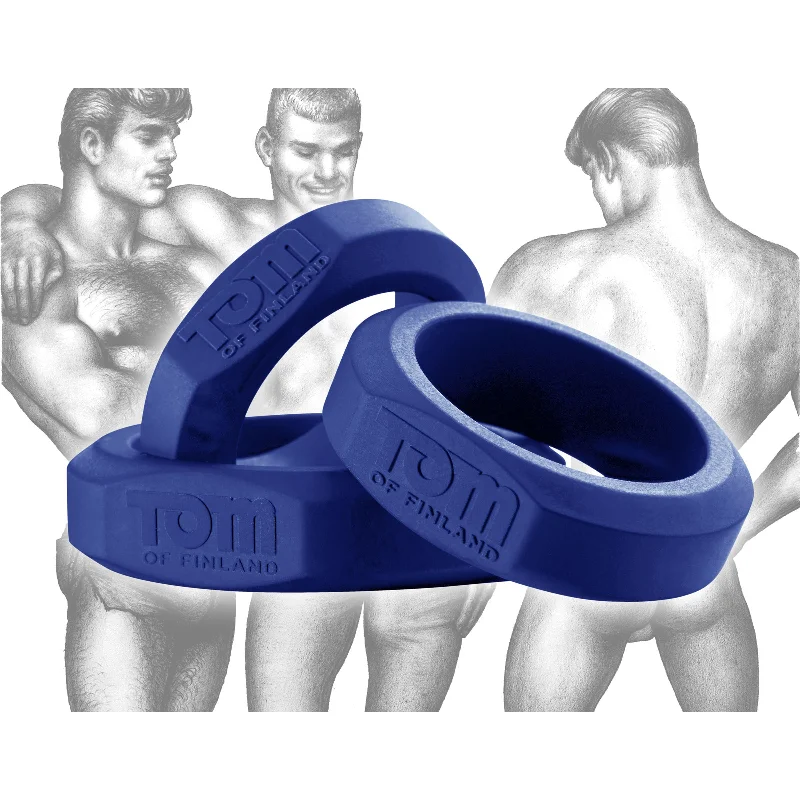 cock ring luxury guide-Tom Of Finland 3 Piece Silicone Cock Ring Set