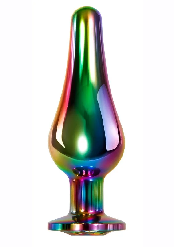 travel-sized anal toys-Rainbow Metal Anal Plug