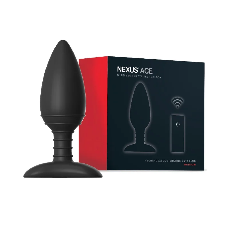 anal toys with long shape-Nexus Ace Remote Control Medium Butt Plug