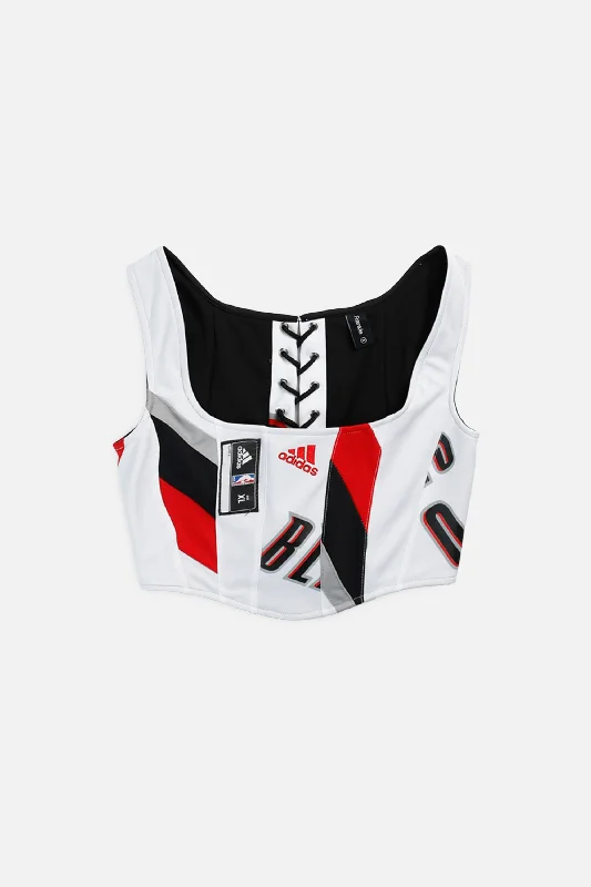 Corset with satin overlay-Rework Portland Trailblazers NBA Corset - XS