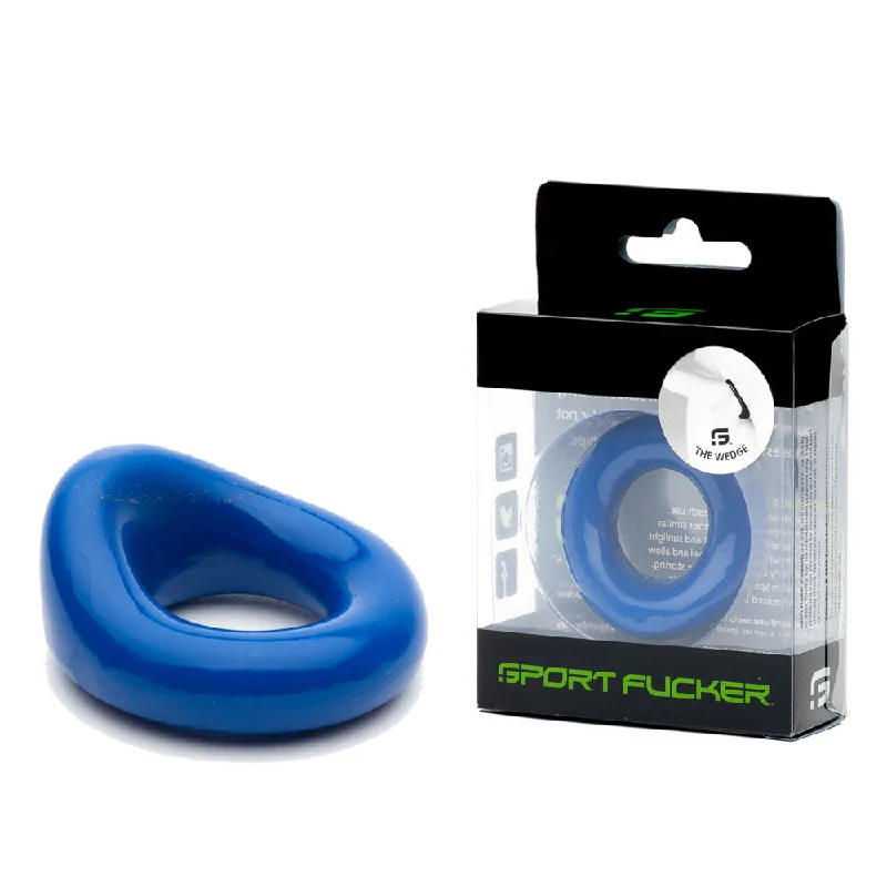 cock ring fit issues-Sport Fucker Wedge Cockring Blue