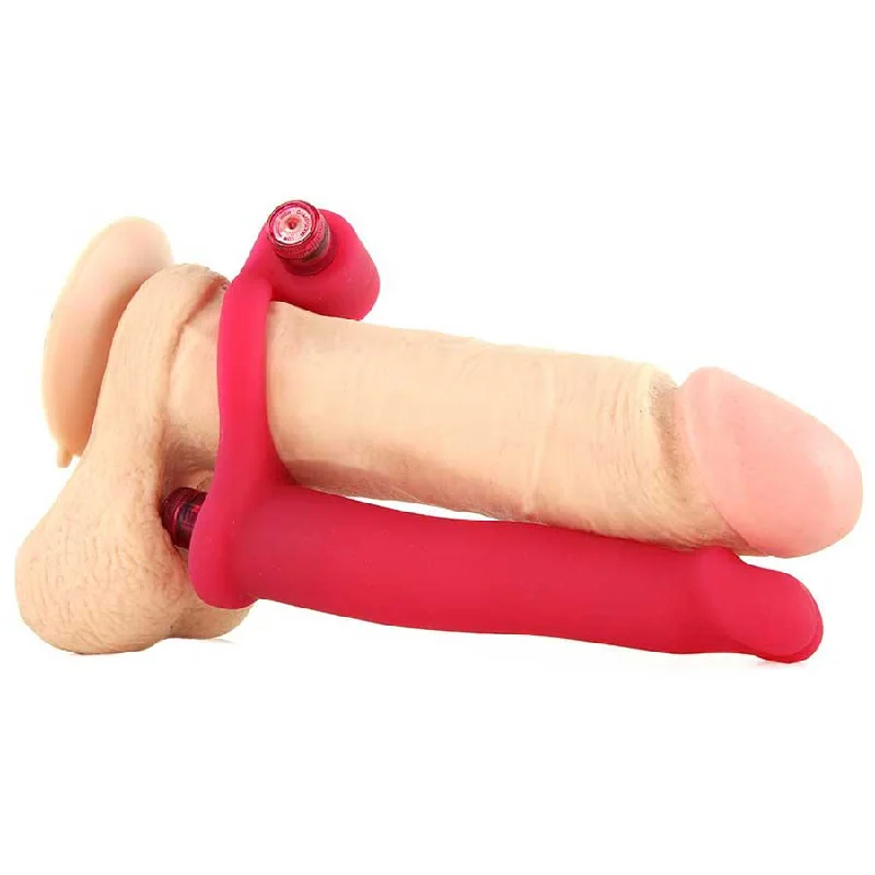 cock ring size reviews guide-Silicone Double Penetrator Studmaker Vibrating Cock Ring Red by Nass Toys