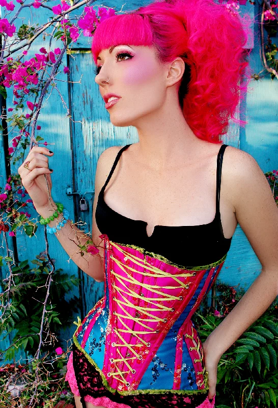 Corset with neon accents-Trellis Underbust