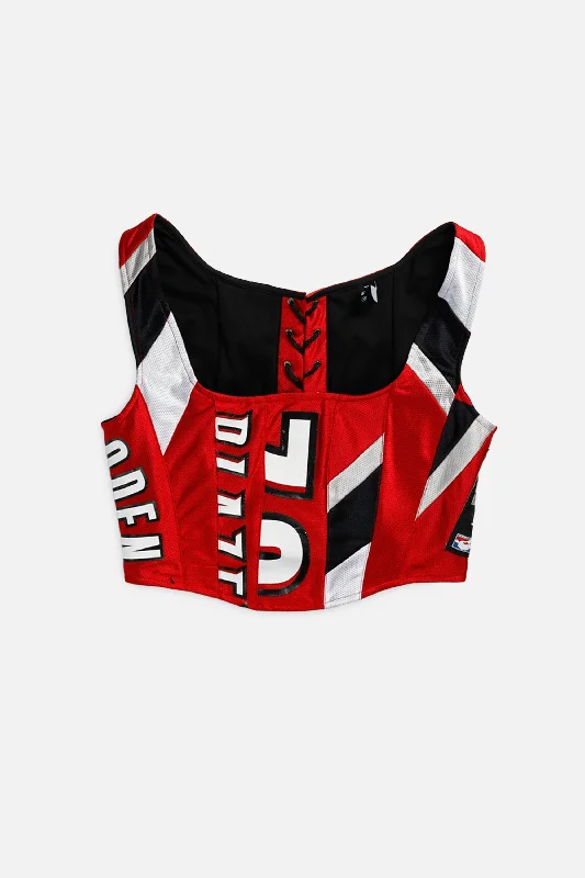 Corset with beaded trim-Rework Portland Trail Blazers NBA Corset - M