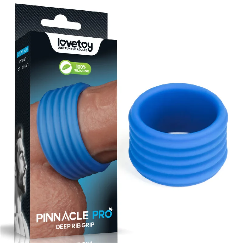 cock ring luxury hacks reviews-Pinnacle Pro Deep Rib Grip - Blue Cock Ring