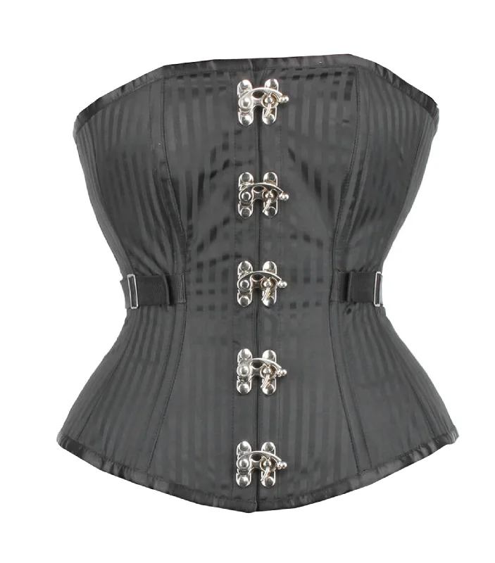 Corset for body shaping-Stripes Fan Lacing Overbust Corset