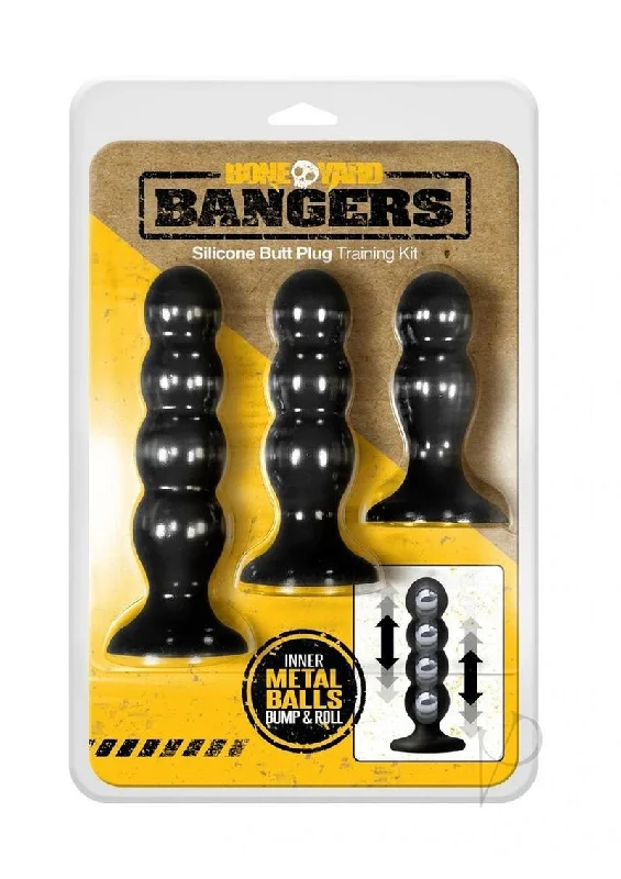 anal toys with quiet finish-Boneyard Bangers 3pc Kit Black