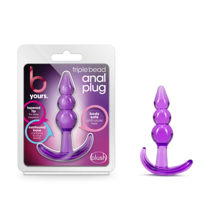 anal toys with firm design-B Yours Triple Bead Anal Plug