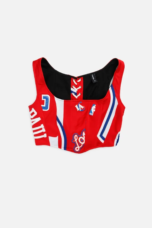 Corset with silk straps-Rework LA Clippers NBA Corset - S