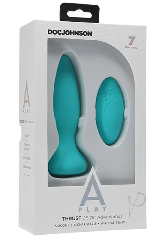 anal toys for anal relaxation-A-play Thrust Advent Plug W/remote Teal