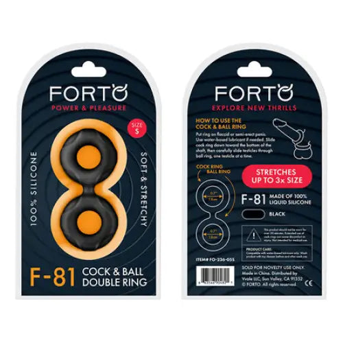 cock ring luxury guide reviews-Forto F-81 Liquid Silicone Cock & Ball Double Ring