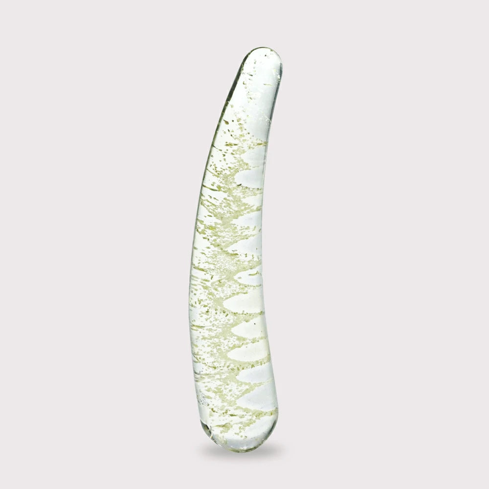 dildo artisan feedback-6.7 Inch Glow in the Dark Glass Dildo