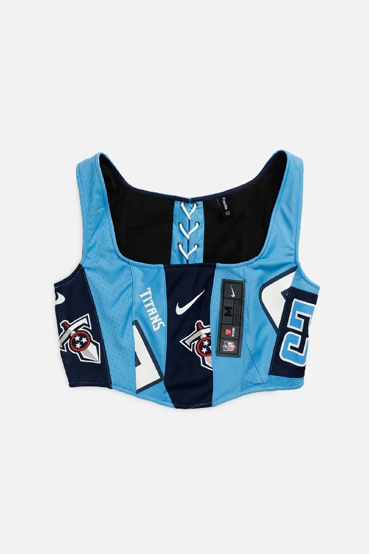 Corset with back straps-Rework Tennessee Titans NFL Corset - L