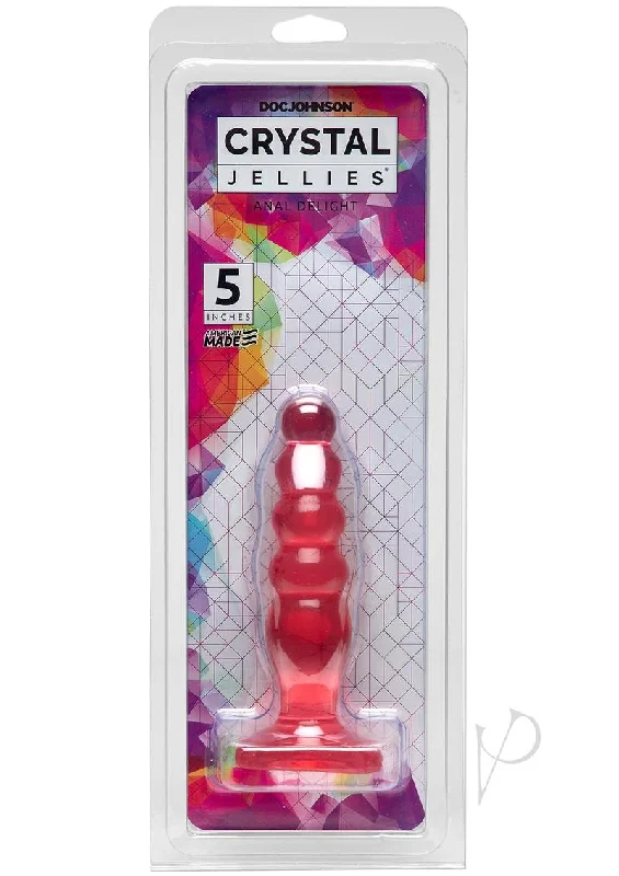 anal toys with tapered end-Crystal Jellies Anal Delight 5 Pink