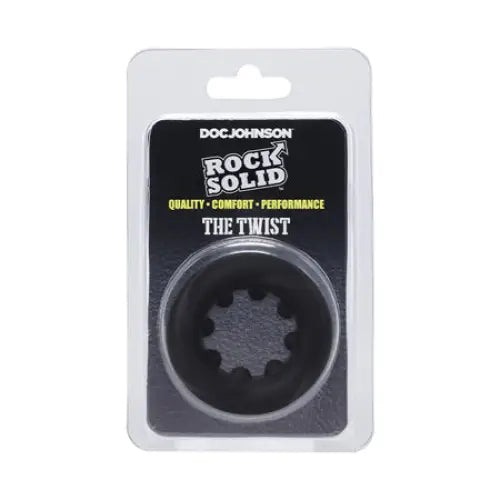 cock ring luxury tips reviews-Rock Solid The Twist Silicone C-Ring Black