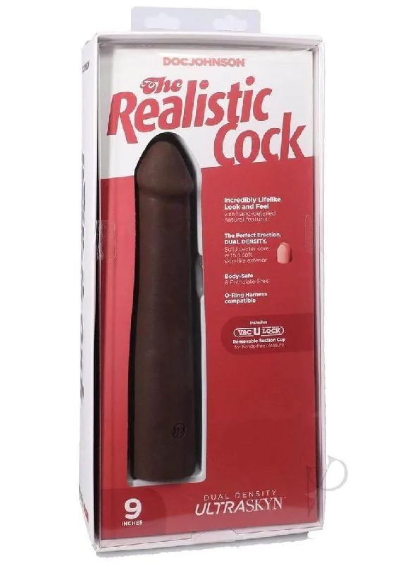 dildo price benefits-The Realistic Cock 9 inches ULTRASKYN Vac-U-Lock Dildo – Chocolate, Phthalate-Free, Dual Density