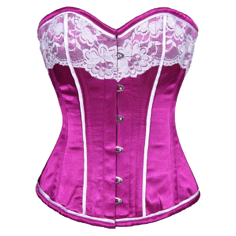 Corset for maternity wear-Madge Victorian Magenta Authentic Overbust Corset