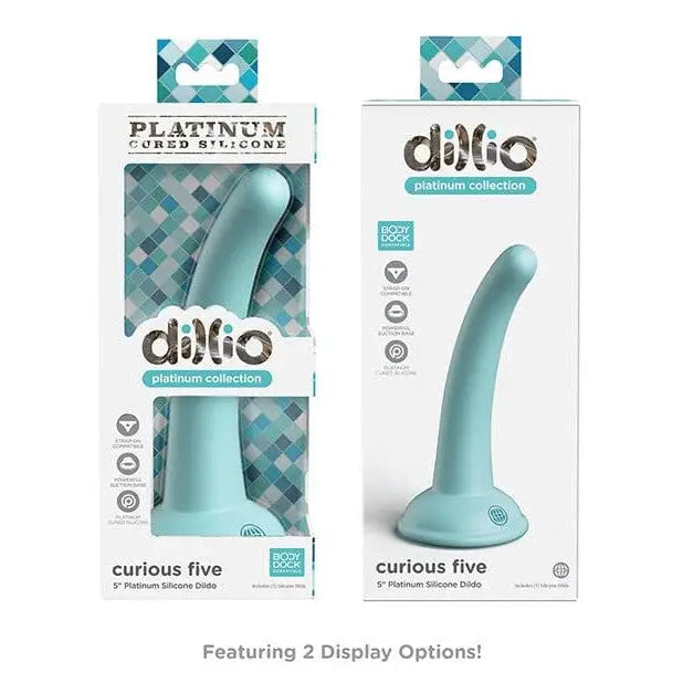 dildo battery trends-Dillio Platinum 5" Curious Five Silicone Dildo