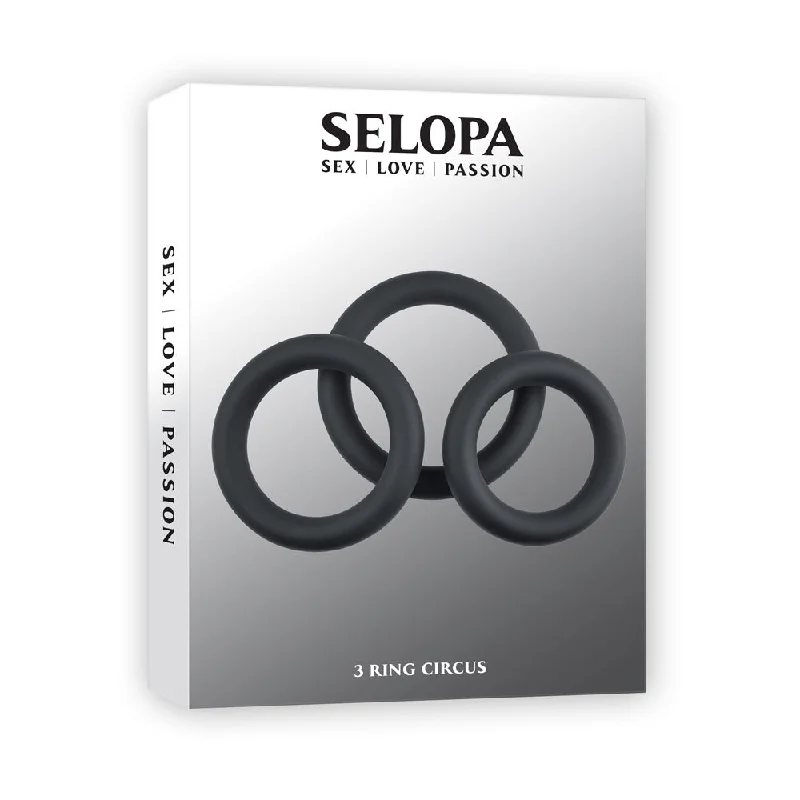 cock ring couple benefits-Selopa 3 RING CIRCUS Cock Ring Set