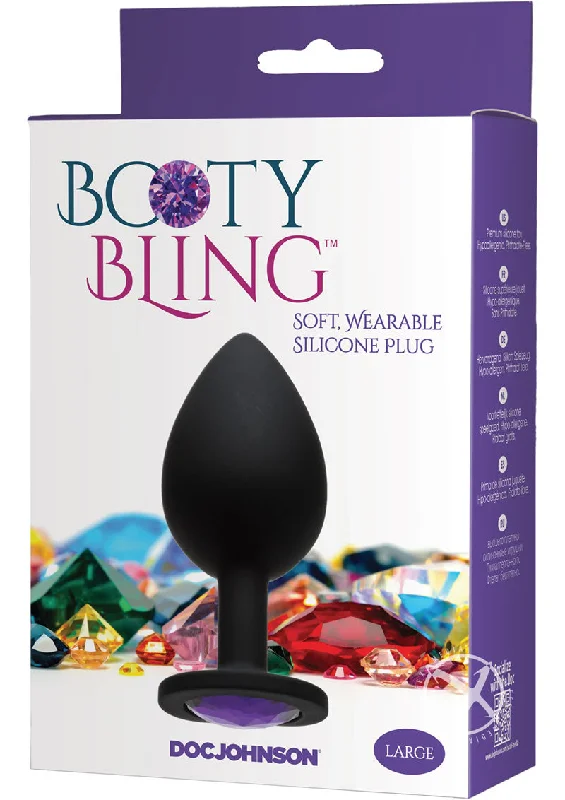 anal toys with rotating beads-Booty Bling Large Purple