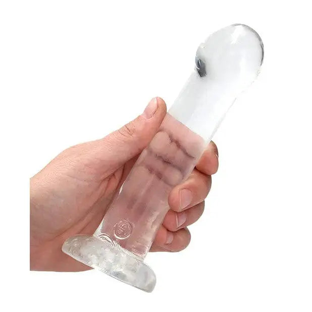 dildo usage comparisons-Shots Realrock Crystal Clear 7" Dildo