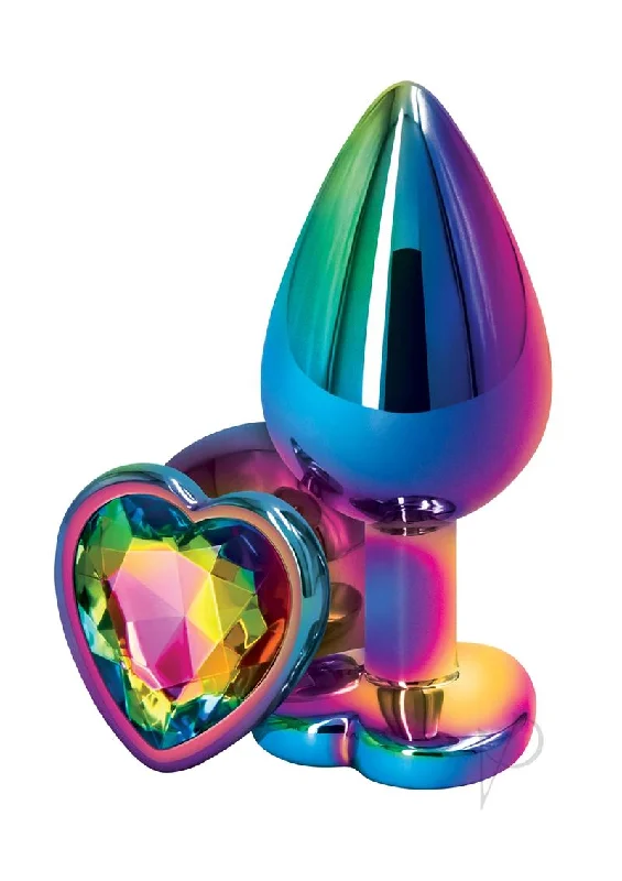 anal toys for anal comfort-Rear Assets Multicolor Heart Med Rainb