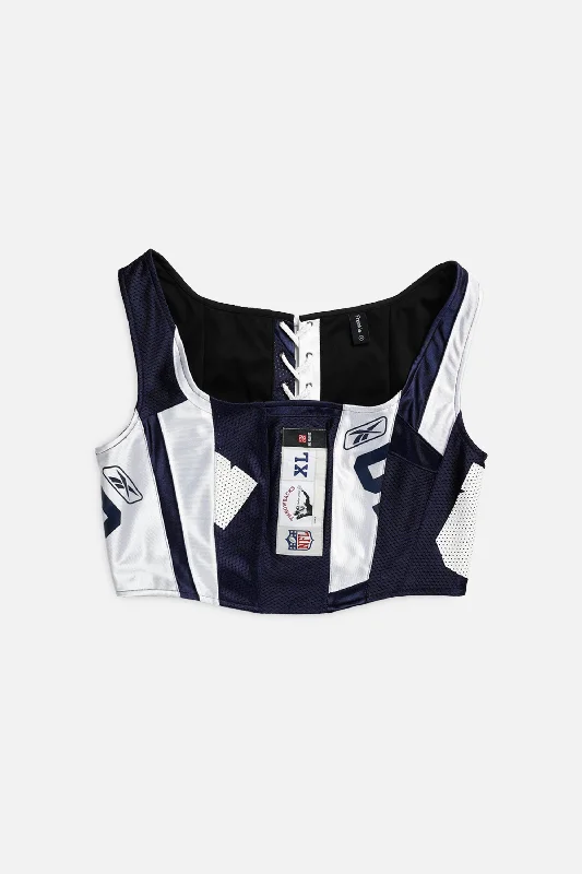 Corset with holographic fabric-Rework Dallas Cowboys NFL Corset - XL