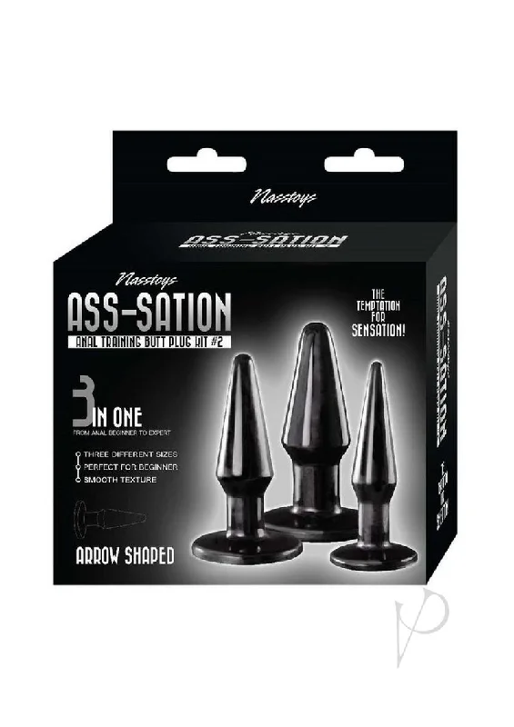 anal toys for gentle pleasure-Ass-sation Kit 2 Black