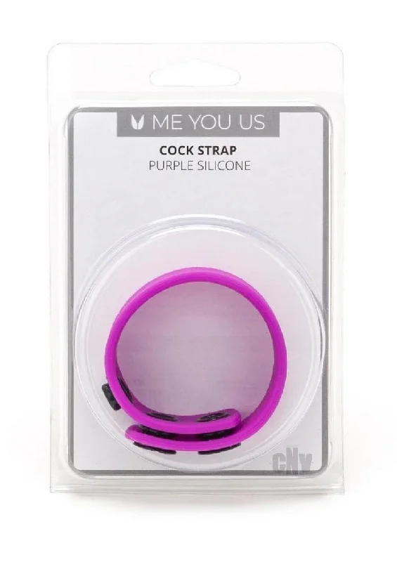 cock ring long session tips-Myu Silicone Cock Strap Purple