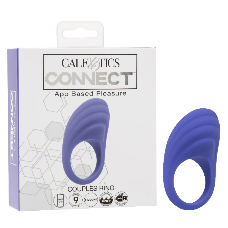 cock ring safety tips reviews-Calexotics Connect Couples Ring - Periwinkle