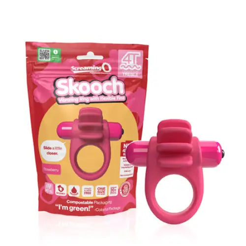 cock ring fit tips solutions-Screaming O 4T Skooch Strawberry