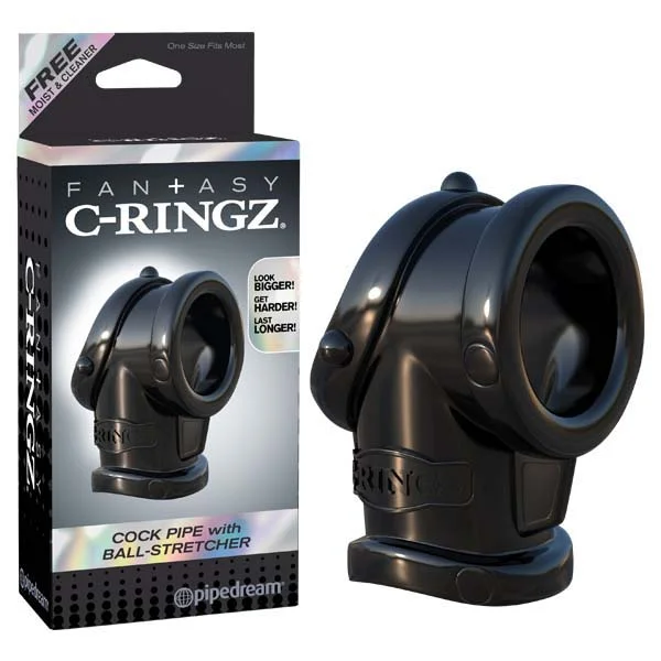 cock ring care tips guide-Fantasy C-ringz Cock Pipe Cock Ring With Ball Stretcher