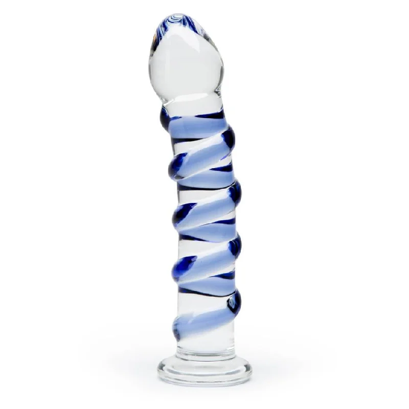 dildo flexibility reviews-7 Inch Textured Glass Dildo - Great For Temperature Play!