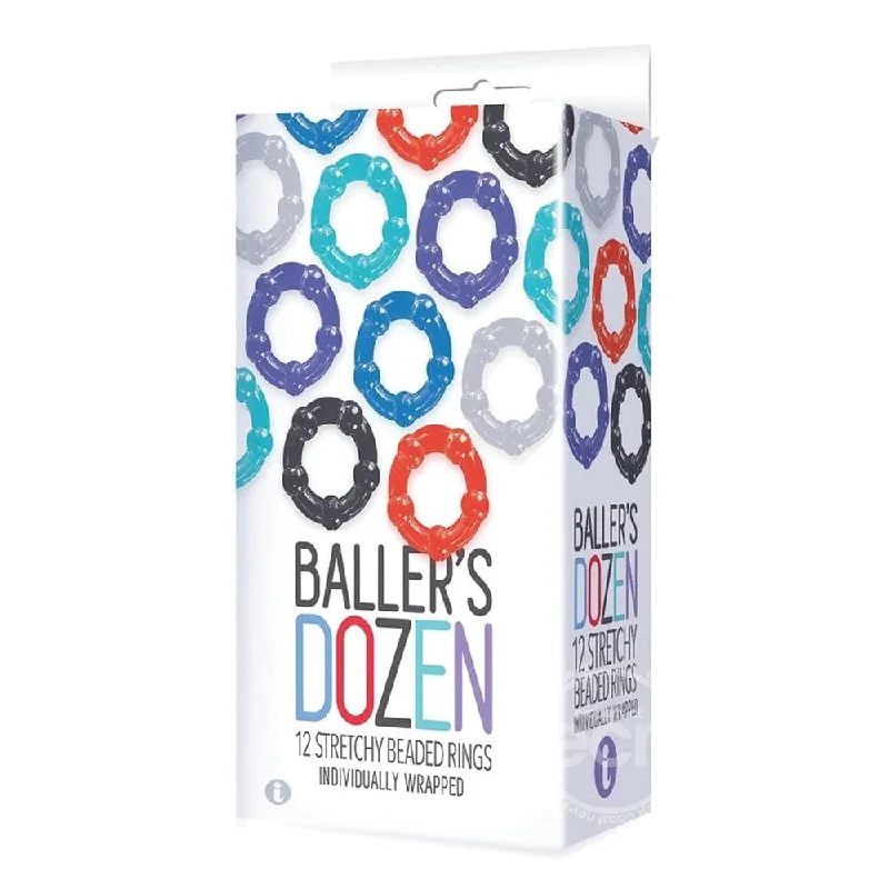 cock ring advanced features-The 9's Baller's Dozen 12-Piece Beaded Cock Ring Set