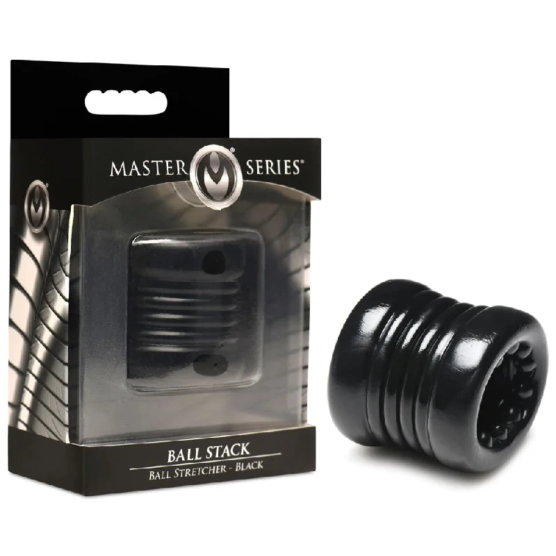 cock ring size guide-Master Series Ball Stack Ball Stretcher -  Black Ball Stretcher